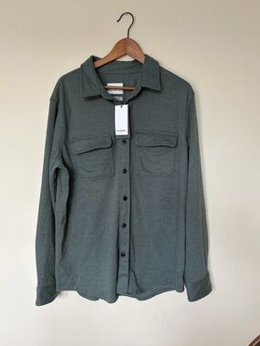 NWT Goodfellow & Co Olive Green Twill Shirt Jacket Mens Large Standard Fit